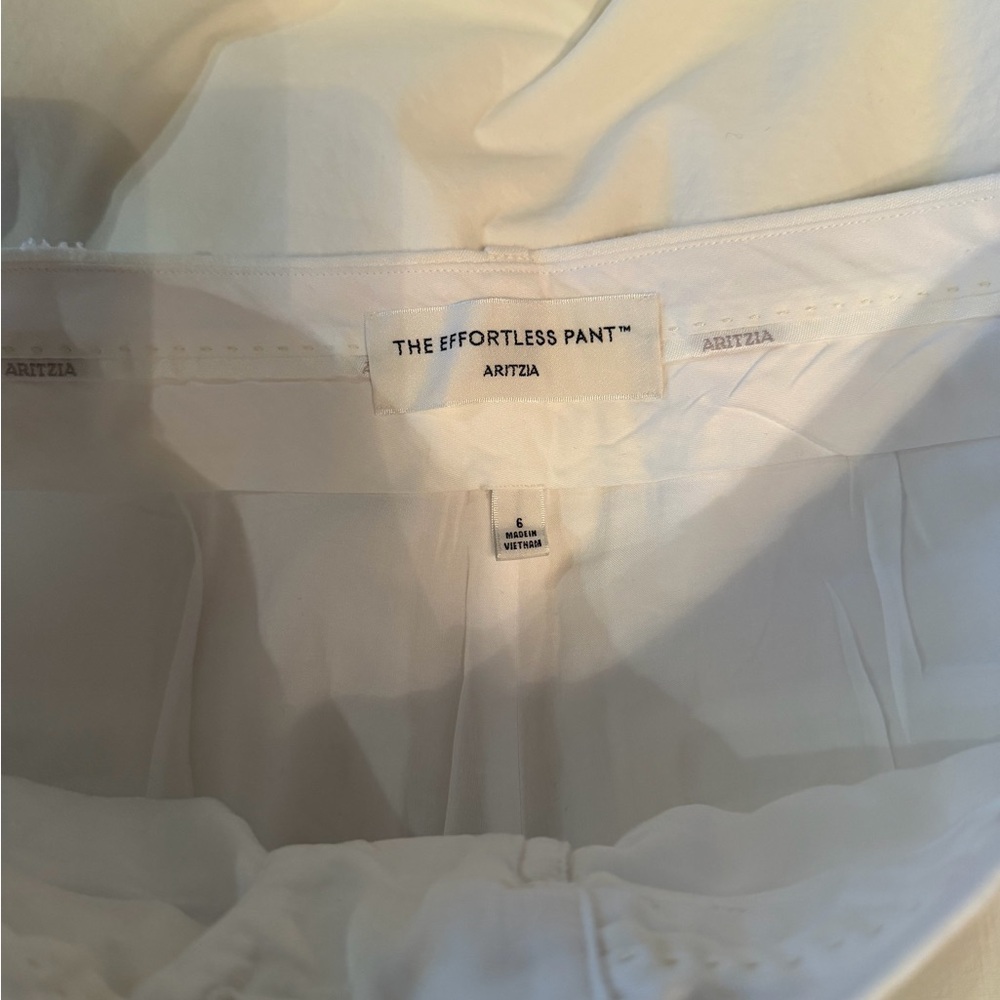 Linen Aritzia Effortless Pant White - Picture 6 of 6